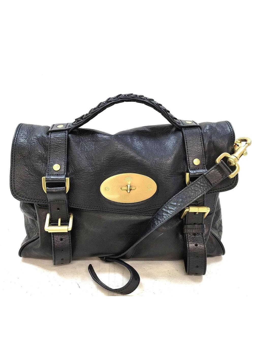 Mulberry Hand Bag Black Leather 1069644